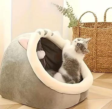 Оюн комплекстери: Закрытая лежанка-домик для кошек - Уютный домик-нора с мягкими — 1