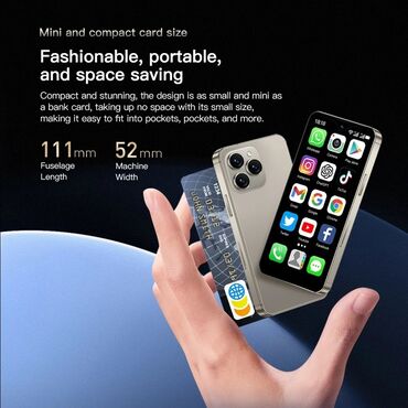 musiqi sistemi: Mini Iphone görünümlü android telefon [SERVO 18SE] 64 GB yaddaş / 4GB