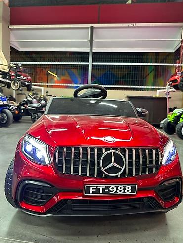 Детский транспорт: Детский электромобиль Mercedes-Benz в красном цвете. Этот стильный — 2