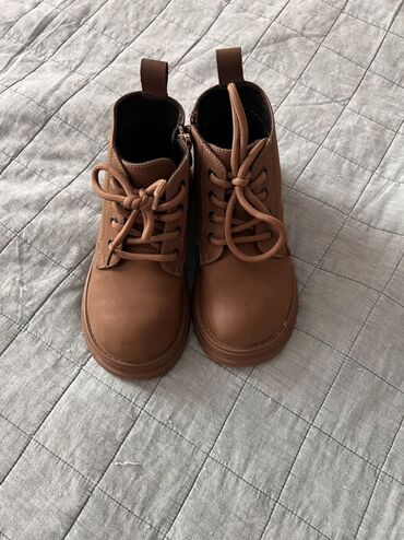 обувь для охоты: Детские ботинки-берцы карамельно-коричневого цвета. - Верх: гладкий
