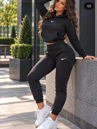 debele pidzame: Nike ženska trenerka termo NOVO Novo Termo pamuk Veličine m l xl 2xl — 4