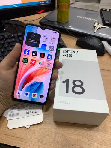 Oppo: Oppo A18, цвет - Черный
