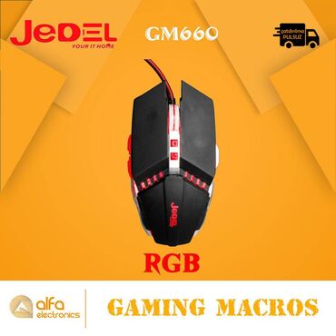 gaming mouse qiymetleri: Jedel Gm660 Məhsul: Led Usb Mouse (Işıqlı) Macros: Dəstəkləyir