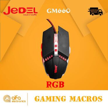 jedel k910: Jedel Gm660 Məhsul: Led Usb Mouse (Işıqlı) Macros: Dəstəkləyir