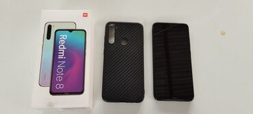 airpods redmi: Xiaomi Redmi Note 8, 64 GB, rəng - Qara, 
 Barmaq izi