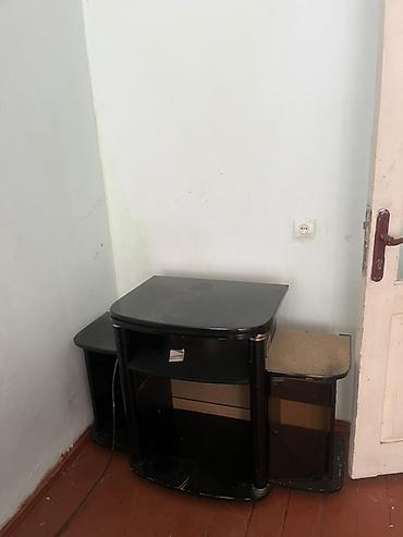 televizo: Kompakt TV/Media stendi - Rəng: qara - Material: laminat/taxta — 1