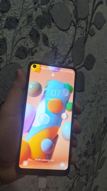 ucuz soba: Samsung Galaxy A11, 64 GB, rəng - Qara, Barmaq izi