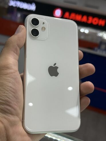поко ф5: IPhone 11, Колдонулган, 64 ГБ, Ак, 100 %