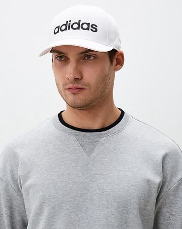 зимние кепки: Бейсболка adidas, белая - Классическая шестипанельная конструкция с — 2