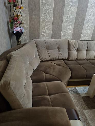 Divan və kreslo dəstləri: Künc divan dəsti - Forma: L-şəkilli/künc konstruksiya, geniş oturma — 2