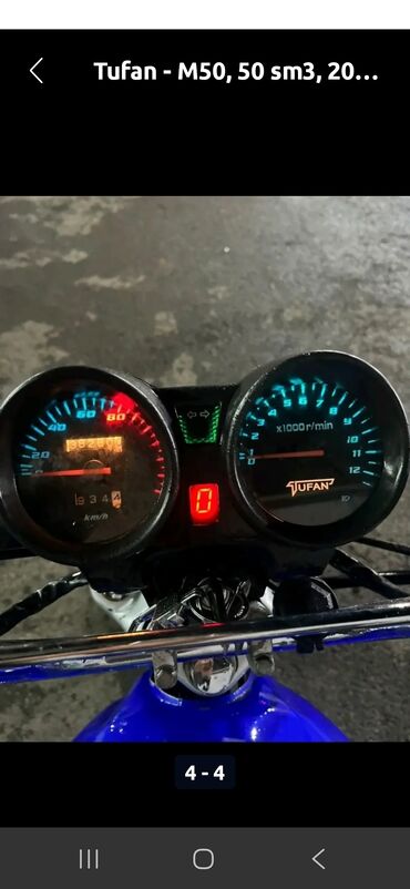 Motosikletlər: Tufan - M50, 80 sm3, 2022 il, 19845 km