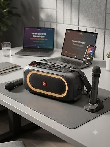 Портативная акустическая система JBL с караоке-функциями - Мощное at lalafo.kg Портативная акустическая система JBL с караоке-функциями - Мощное