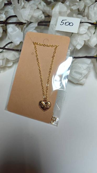 omega swatch replika: Zlatna ogrlica sa priveskom srce - Lančić u zlatnoj boji sa klasičnim — 1