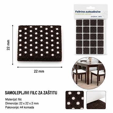 KMT Kvadratna samolepljiva zaštita sa gelom protiv klizanja – 44 kom