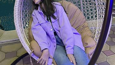 mind error jeans: Джинсовая куртка в красивом сиреневом цвете, стандарт размер, в — 2