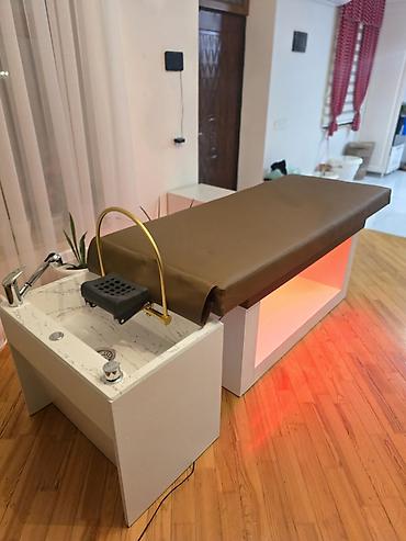 Salon, tibbi mebel: Kuşetka SPA/hamam üçün professional köpük və yuma masası komplekti - — 1