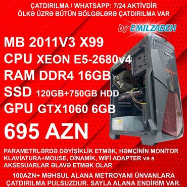 Elvin Emilzadə: Masaüstü Kompüter " DDR4 X99 2011V3 Gaming” ENDİRİM!!! DDR4 Gaming