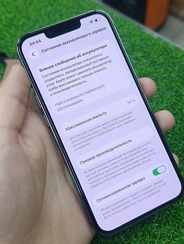 aipad mini: IPhone 13 Pro, Б/у, 256 ГБ, Alpine Green, Чехол, 74 % — 4