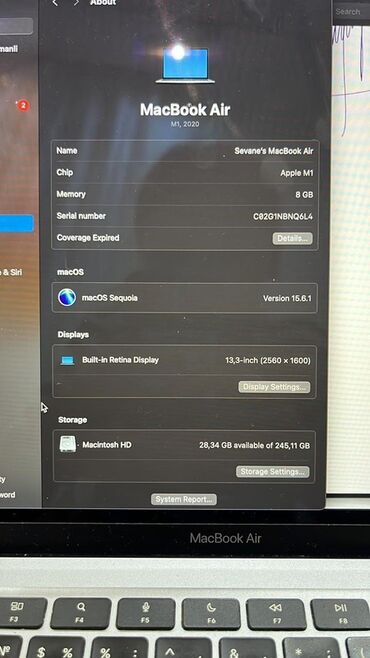 макбук: Apple MacBook, 13.3 ", Apple M1, 256 ГБ