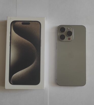 opad 14 pro max: IPhone 15 Pro Max, 256 GB, Natural Titanium, Face ID, Sənədlərlə