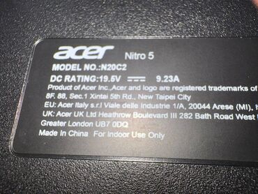 Acer: Yeni Acer Nitro, 17.3 ", Intel Core i5, > 2 TB, Ünvandan götürmə, Pulsuz çatdırılma, Ödənişli çatdırılma — 10