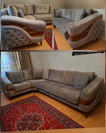 ucuz kamot: Künc divan, İşlənmiş, Açılan, Bazalı, Parça, Çatdırılma yoxdur — 1