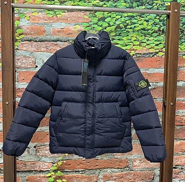 верхний одежда: Пуховик Stone Island, мужская модель с фирменным нашивным компасом на — 3