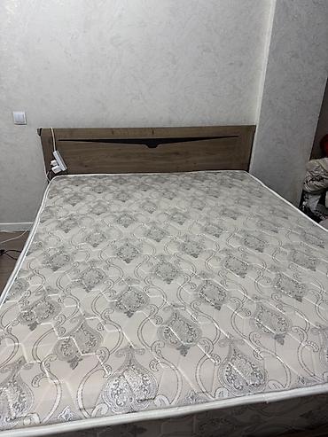 Двуспальная кровать, Новый, С матрасом, длина - 200 см at lalafo.kg Двуспальная кровать, Новый, С матрасом, длина - 200 см