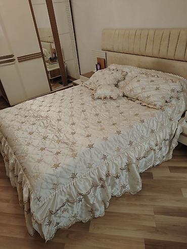 Текстиль: Для кровати Б/у цвет - Бежевый Покрывало, Самовывоз — 6