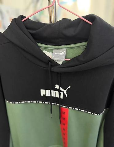 лыжа бишкек цена: Мужская толстовка, M, Puma, Новый, цвет - Зеленый — 2