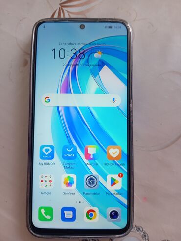 teləfonlar: Honor X8a, 128 GB, rəng - Gümüşü, Barmaq izi