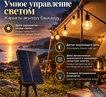 study lamp: Туристический набор лампочек на солнечной батарее Solar String Light — — 10