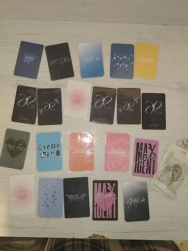 İncəsənət və kolleksiyalar: Aespa ve stray kids kpop kartlari. Kartların üzərində qoruyucu plyonka — 2