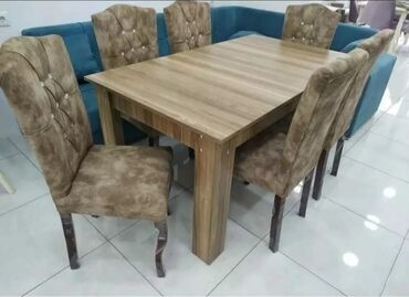 Masa və oturacaq dəstləri: Qonaq otağı üçün, Yeni, Açılmayan, Dördbucaq masa, 6 stul -da lalafo.az — 13 Masa və oturacaq dəstləri: Qonaq otağı üçün, Yeni, Açılmayan, Dördbucaq masa, 6 stul — 13