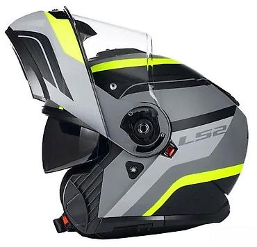 Ostali motocikli i skuteri: LS2 modularna kaciga – siva/fluorescentno žuta - Tip: preklopna — 8