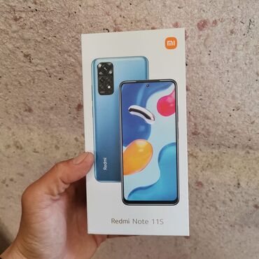 mobil telefonlarin qiymetleri: Xiaomi Redmi Note 11S, 64 GB, rəng - Qara, 
 Barmaq izi, İki sim kartlı, Face ID