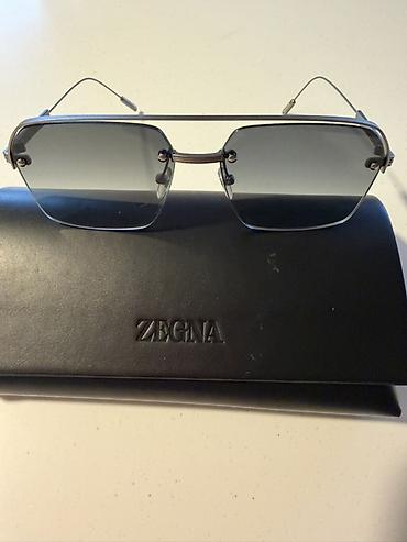srebrne minduse: ZEGNA Uniseks sunčane naočare - Model sa bezokvirnim (rimless) — 3