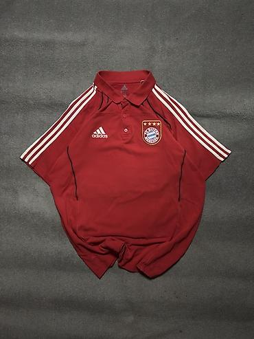 polo kurtka: Polo köynək, Adidas, rəng - Qırmızı — 1