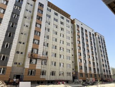 квартиры в районе кудайберген: 1 бөлмө, 45 кв. м, 106-серия, 9 кабат, ПСО (өзү оңдоп түзөтүп бүтүү үчүн)