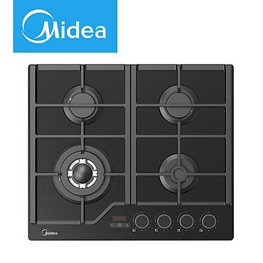 wok: Газовая печь, Midea, Новый, Встраиваемая, цвет - Черный, Полная оплата — 1