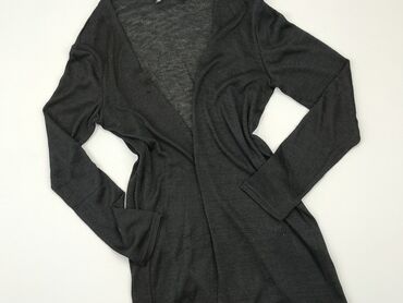 czarne bluzki z dekoltem w serek: Kardigan, H&M, XS, stan - Dobry