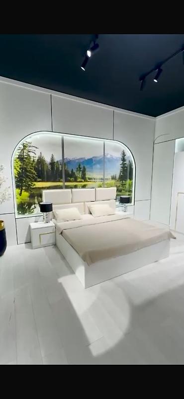 Спальные гарнитуры: Спальный гарнитур, Б/у, Двуспальная кровать, Шкаф, Комод, Италия, Дерево, Самовывоз, цвет - Белый — 3