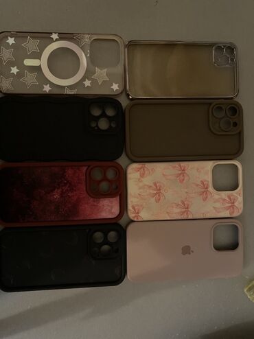 ip 11 ekran: IPhone 14 pro max üçün müxtəlif dizaynda qoruyucu örtüklər dəsti 1 isə