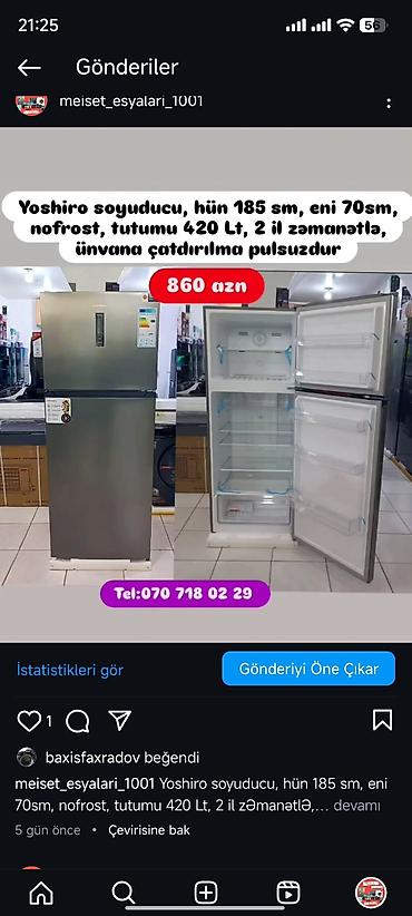 soyuducu satilir: Yeni 2 qapılı Midea Soyuducu Satılır, rəng - Qara, Dispenserli — 7