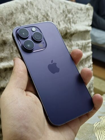 Apple iPhone: IPhone 14 Pro, 256 GB, Deep Purple, Zəmanət, Kredit, Simsiz şarj