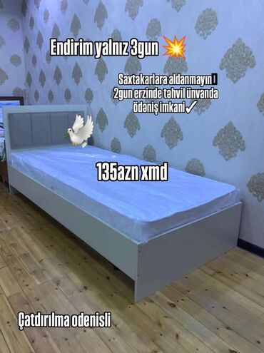 tek carpayı: Çarpayı yeni tək nəfərlik yataq otağı mebeli