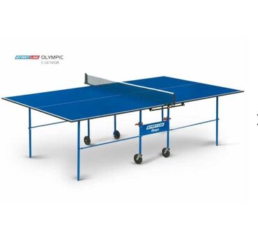 тенис стол: Теннисный стол OLYMPIC с сеткой Синий 6021 Описание Размер