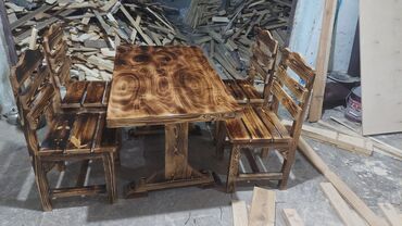 цвет мебели яблоня: Новый, Прямоугольный стол, 4 стула, Со стульями, Дерево, Азербайджан