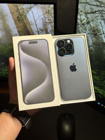 tecno spark go 2023 цена в бишкеке: IPhone 15 Pro, Колдонулган, 128 ГБ, Blue Titanium, 90 %