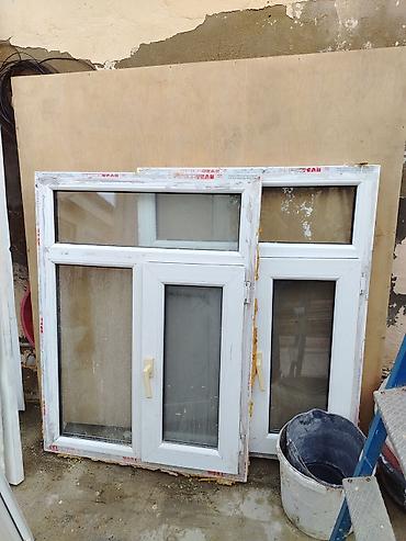 profil 40×40: PVC pəncərə blokları dəsti - Material: ağ PVC profil - Şüşə: ikili — 1